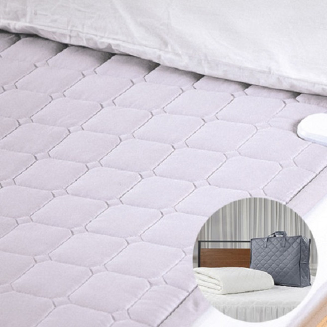 일월 리베하임 순면패딩 스마트센서 카본매트 IW-KM40D, 혼합색상, 더블(140 x 180 cm)