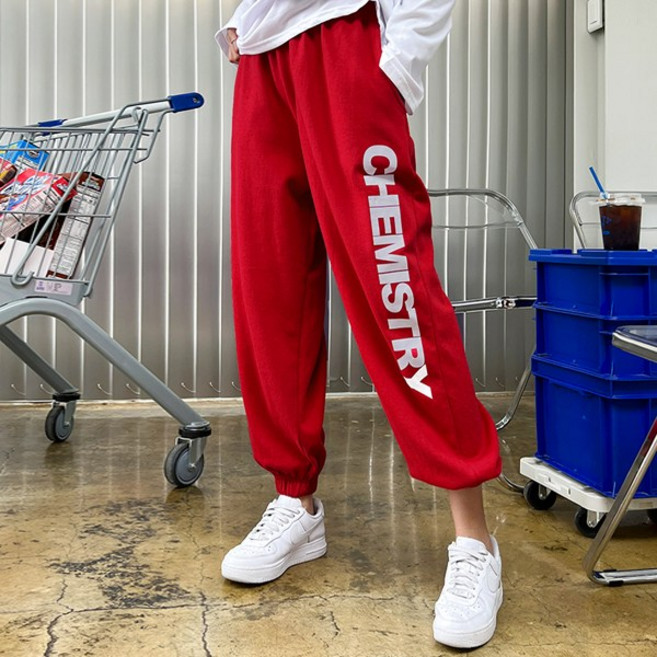 케미 레터링 조거 트레이닝팬츠