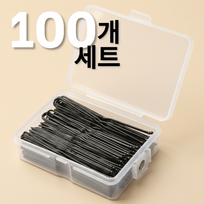 소이린 100개 유핀 미용 고정핀 실핀 U핀 머리핀