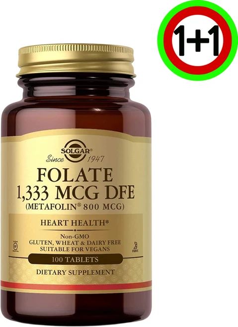솔가 활성 활성형 엽산 메타폴린 800mcg 100정 2개 - 쿠팡