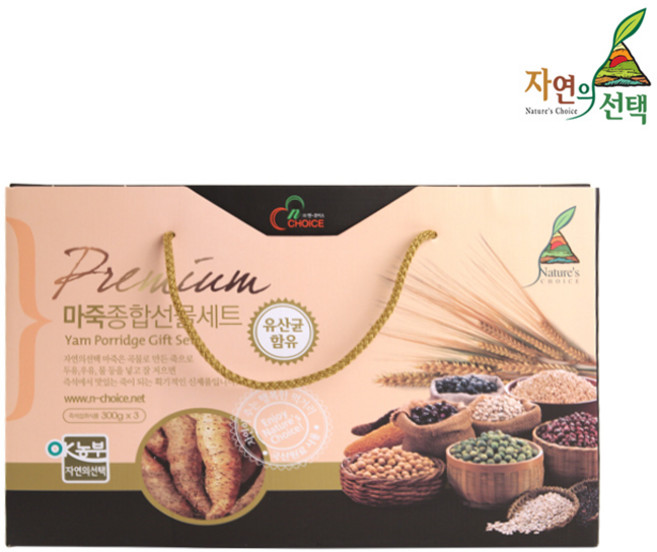 [명절 선물세트][자연의선택]마죽 종합선물세트 6호 900g(호박마죽300g/검은콩마죽300g/15곡참마밀300g), 1개, 900g