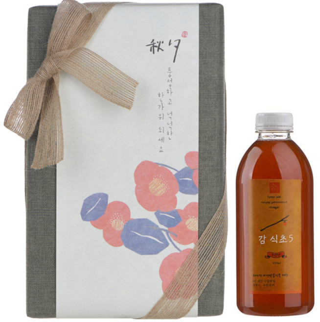 숨초 천연식초원액 5년산 감식초 930ml 선물세트-선물포장 2병세트 (무료배송)