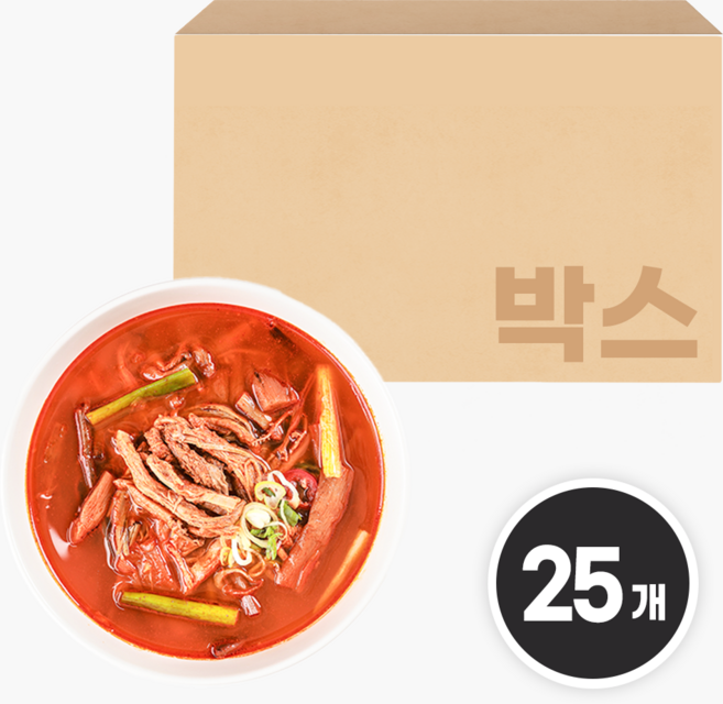 춘풍접객 푸짐한 육개장 600g (25개) 업소용 식당용 밀키트 간편 냉동 즉석 조리탕, 25개