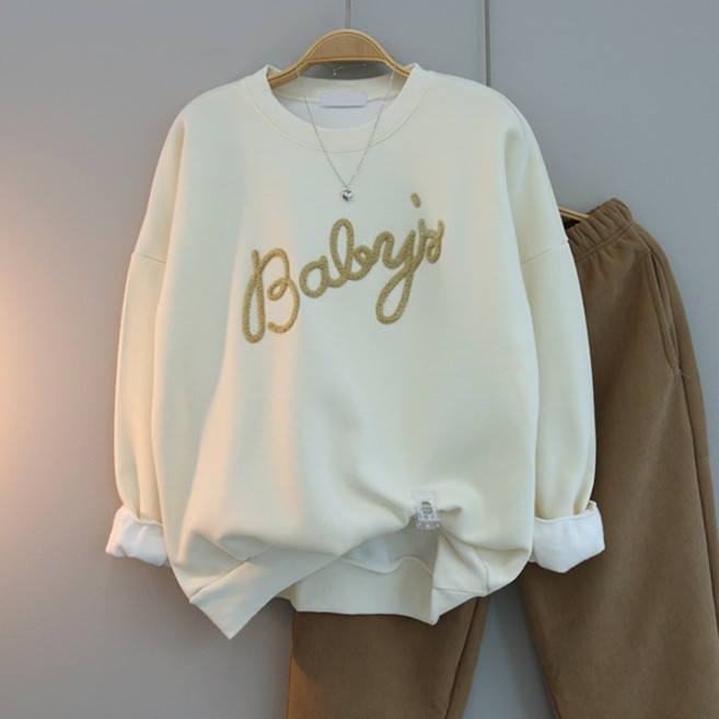 달콩 여성 뽀글뽀글맨투맨(기모)