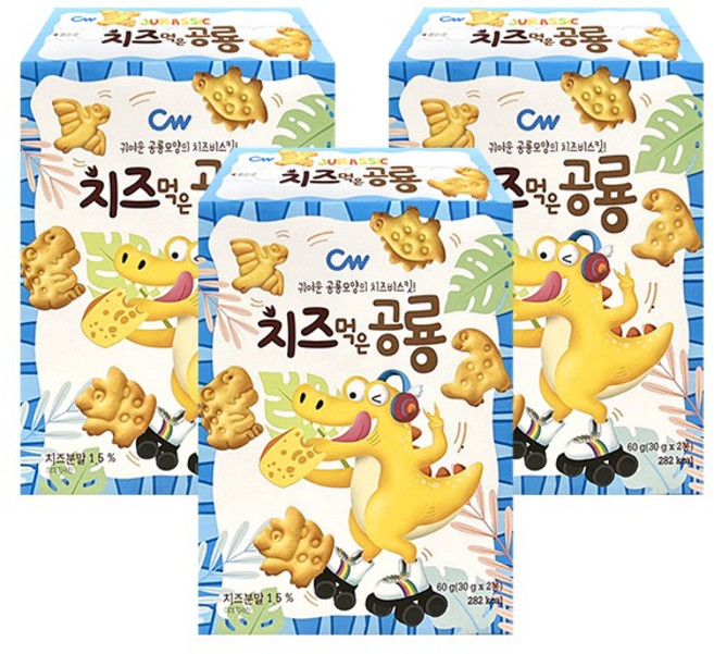 청우식품 치즈먹은 공룡, 60g, 3개