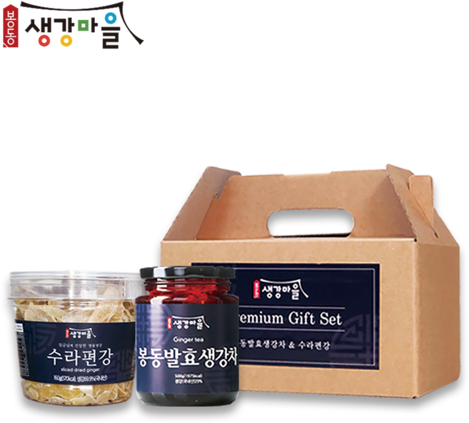 봉동생강마을 수라편강 보틀 선물세트 수제 생강차 프리미엄 생강편강 생강청 건강차 선물포장, 수라일육세트, 일반포장, 1개