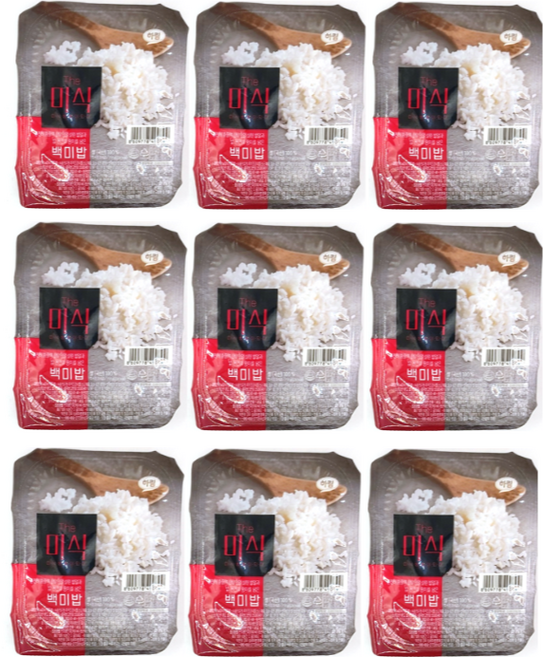 The미식 백미밥, 180g, 9개