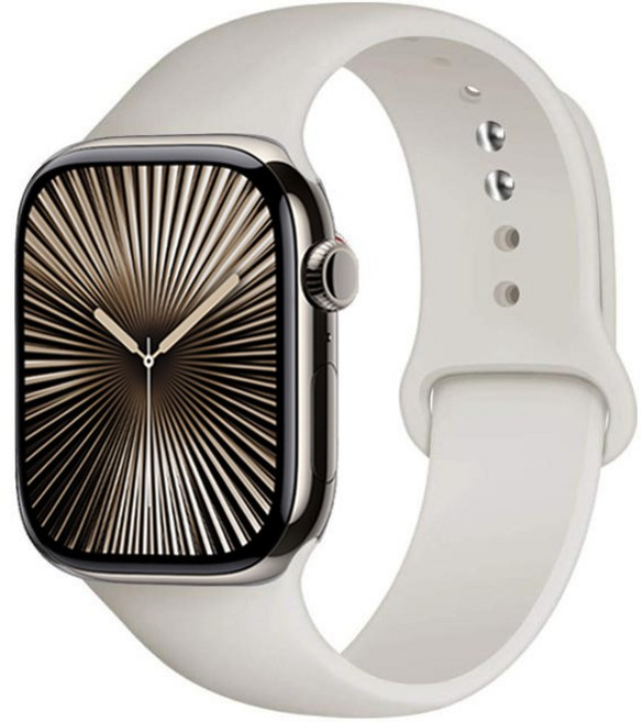 애플워치 호환 실리콘 원버튼 스포츠 스트랩 소프트 밴드 11 10 9 8 7 6 5 4 3 46mm 울트라1/2/3 se1/2/3, 스타라이트, 1개