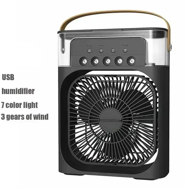 휴대용 가습기 팬 에어컨 가정용 소형 공기 냉각기 Hydrocooling 조정 사무실 3 속도, 02 USB 3