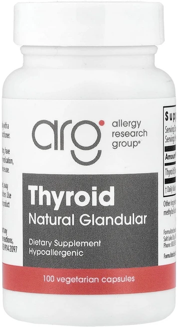 헁복하고 건강하세요 Allergy Research Group 갑상샘 천연 샘 조직 원료 40mg 베지 캡슐 100정 늘 챙기셔야합니다, AllergyResearchGroup갑상샘천연샘조직원료, 1개 - 쿠팡