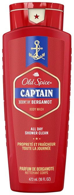OLD SPICE 올드 스파이스 BODY WASH CAPTAIN 16oz / 473ml 바디 워시 바디 소프 맨즈 향기 캡틴 수입품 OSS 일본어 표기 라벨 부착, 1개, 1g