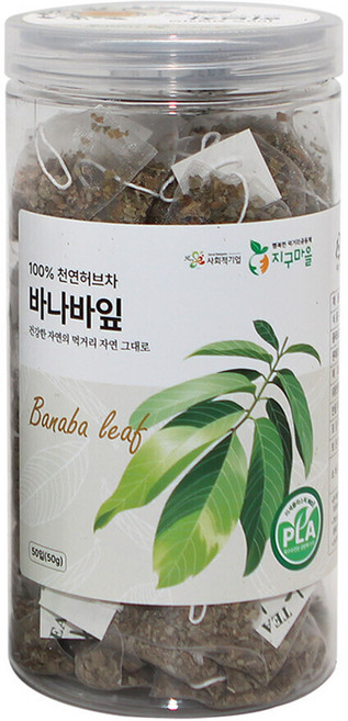 지구마을 옥수수전분 생분해필터 바나바잎차 PLA 삼각티백 허브티백차, 1개, 50개입, 1g