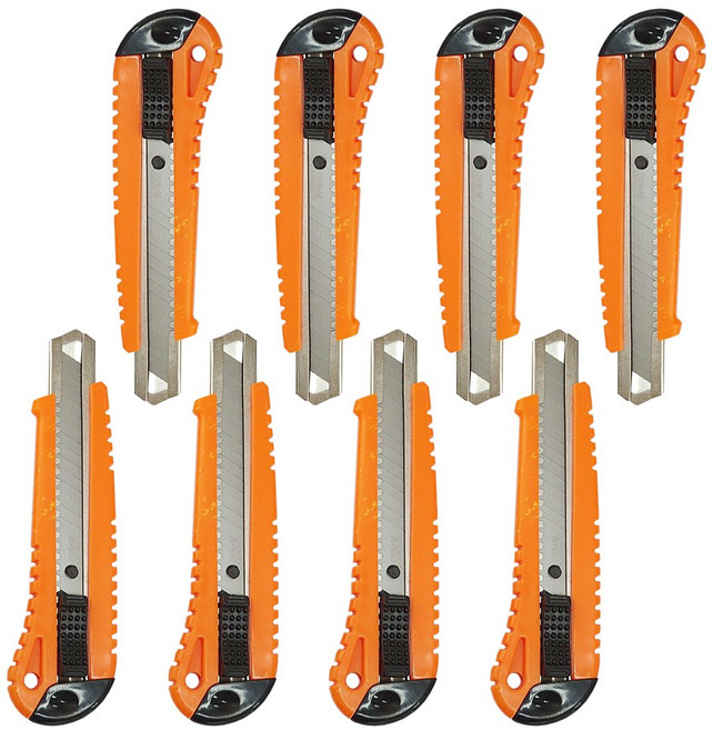 엠파이어 커터칼 전문가용 18mm 대형 칼날 8개세트, 주황색, 8개