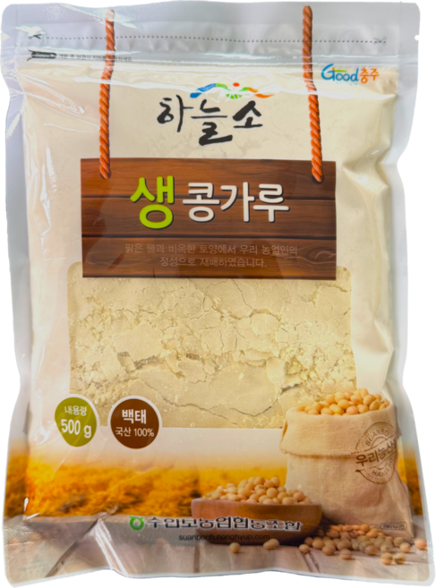 [농협] 수안보농협 100% 국산 생콩가루, 1개, 500g