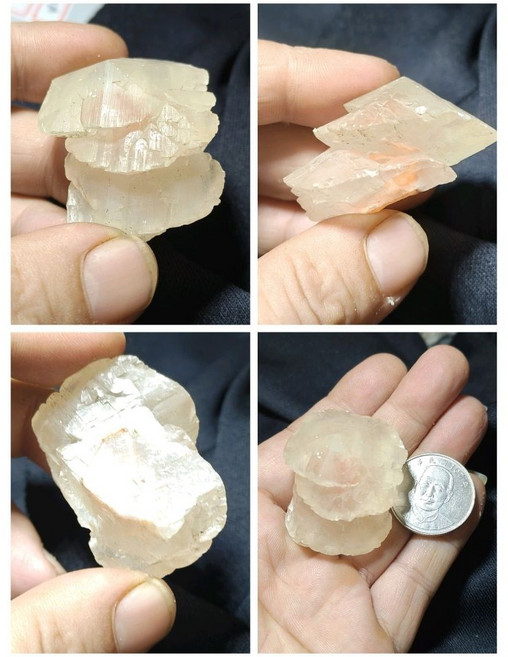 晶棋 貝殼方解石礦物標本 居家擺飾 收藏品 長43mm 37g, 1個, 15號 長43mm37g湖南貝殼方解石