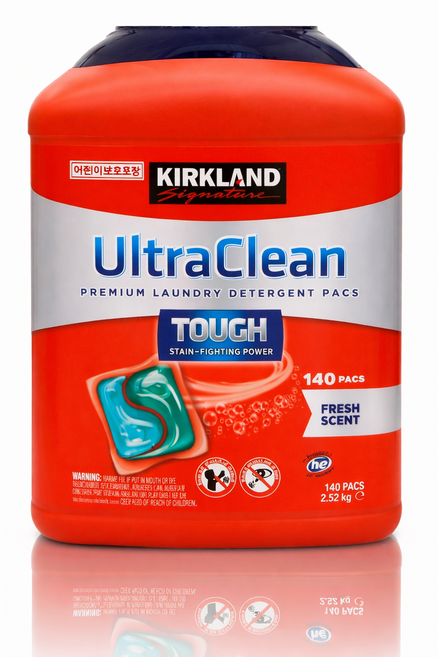 커클랜드 울트라 클린 캡슐 세탁세제 드럼겸용 고농축 대용량, 140개입, 1개