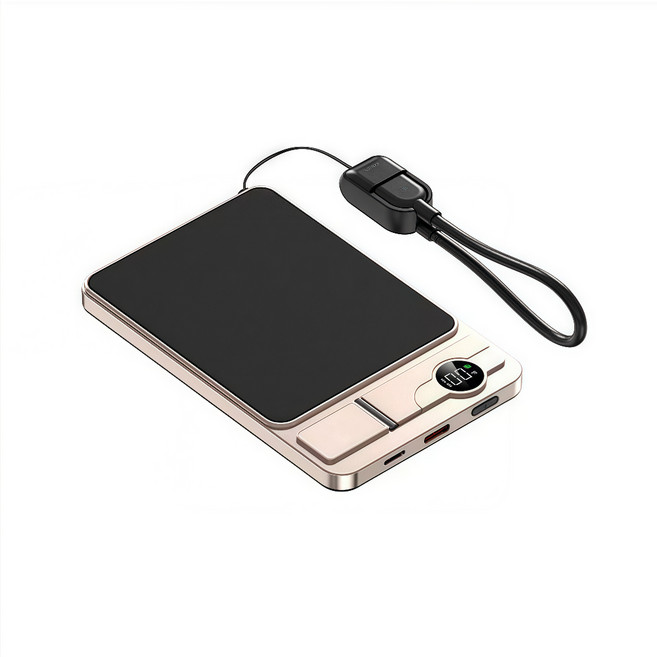 MagSafa 10000mAh 磁吸行動電源 支援MagSafe 優先消耗電量 雙彈窗顯示 耳機手錶手機三合一充電 輕薄便攜 玫瑰金, 玫瑰金【優先消耗+雙彈窗】耳機手錶三合一,10000mAh【標示3C+WH】
