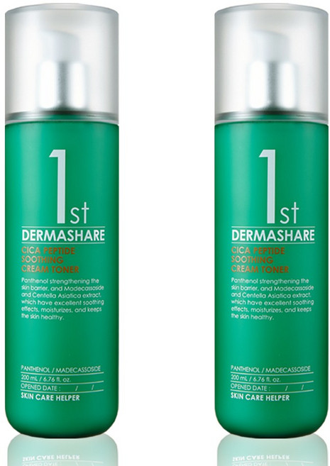 더마쉐어 퍼스트 시카 펩타이드 수딩 크림 토너, 2개, 200ml