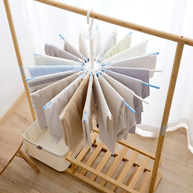 이마켓 CareFree S-20 접이식 20구 수건 속옷 건조대, 혼합색상