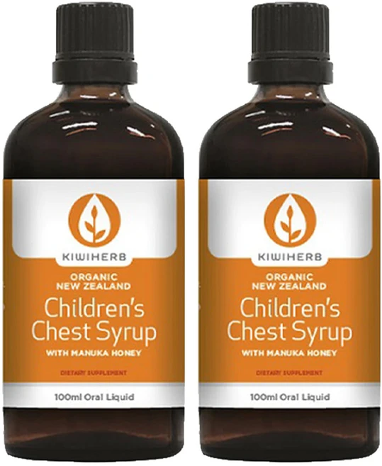 키위허브(KIWIHERB) 키위허브 어린이 체스트 시럽 100ml X 2개, 200ml, 1세트 - 쿠팡