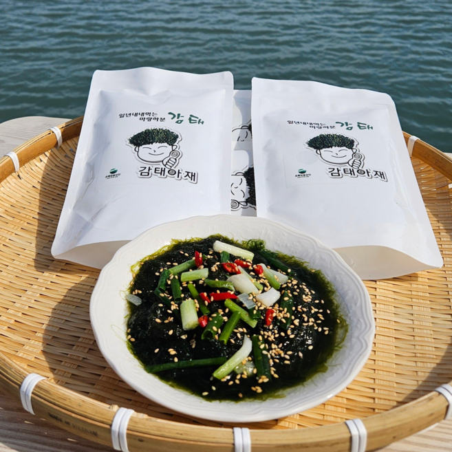 [강진수산물] 제주 청정 바다 1년 내내 신선한 자연산 감태 고단백 건강 해조류, 5개, 300g