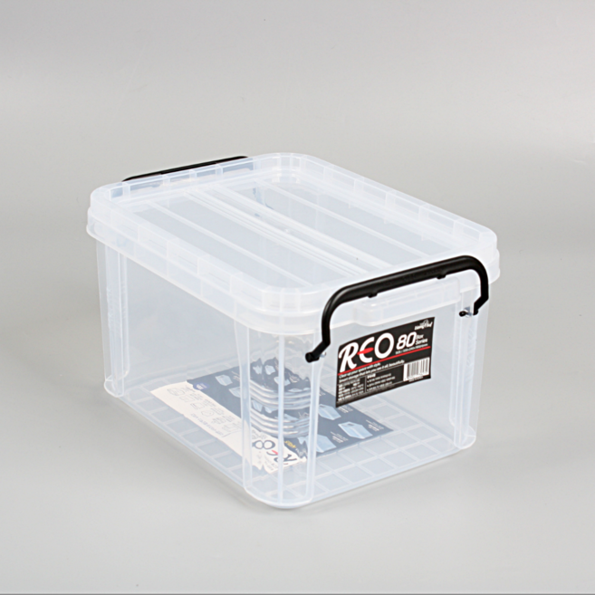 리빙박스 다용도정리함 투명한 공구함 서류 교구 레고 장난감 속옷 수납 적재가능, 1개, 레오박스 80 - 8L