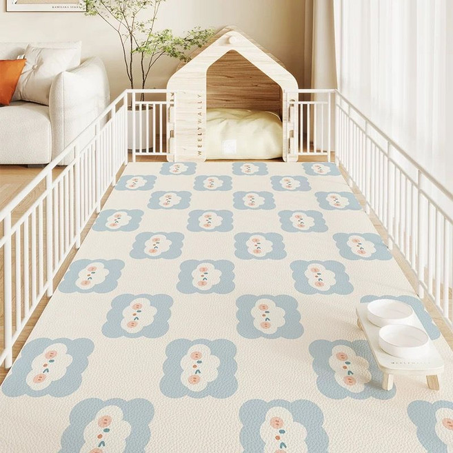 Hello Kitty 寵物地墊 PVC 防水防尿 卡通易清洗防污墊, 1個, XCY-海鹽餅干-小狗【pvc免洗寵物墊】60*90厘米【小動物適用】