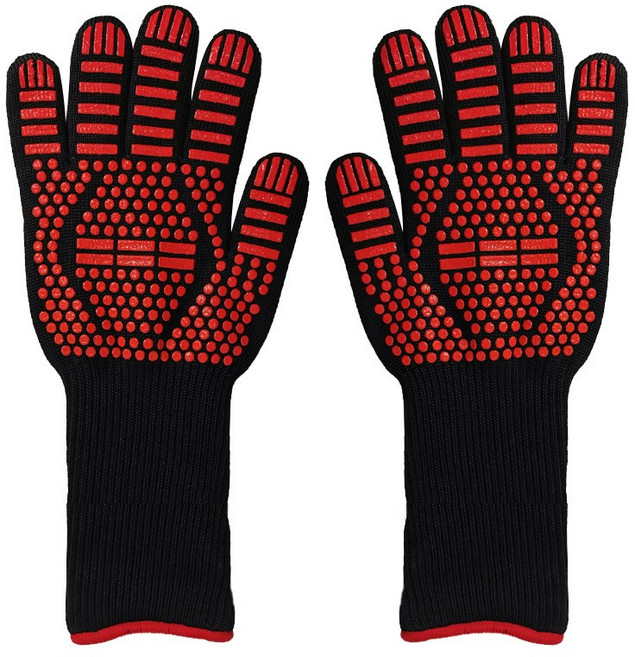 마샹스 1+1 내열장갑 방열 캠핑 주방 용접 오븐 장갑, 2개