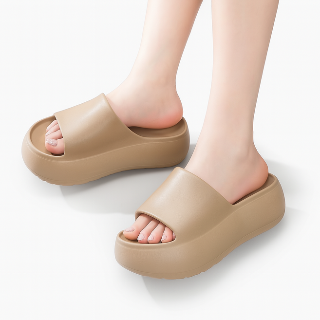 솜솜스퀘어 발편한 5cm 키높이 여성용 통굽 슬리퍼