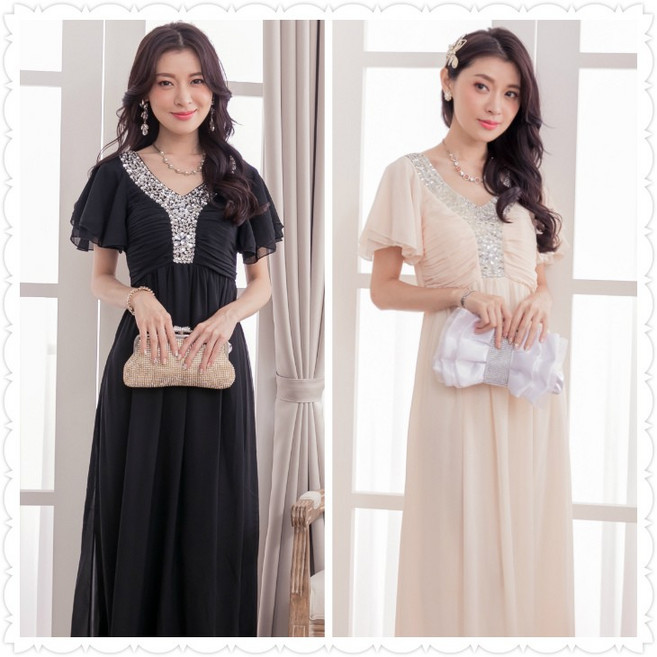 瑪嘉妮Majani 甜美氣質大尺碼小禮服 伴娘服 宴會 約會 香檳色, 香檳色/L