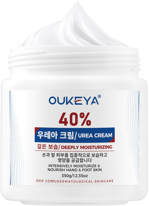 OUKEYA 풋크림으로 발의 갈라짐과 각질제거, 350g, 1개입, 1개
