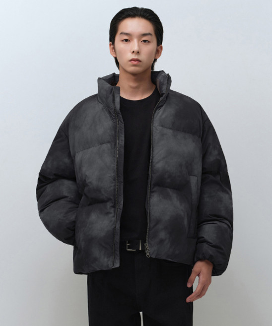 무신사스탠다드 클라우디 푸퍼 숏 패딩 재킷 다크 그레이 1622888