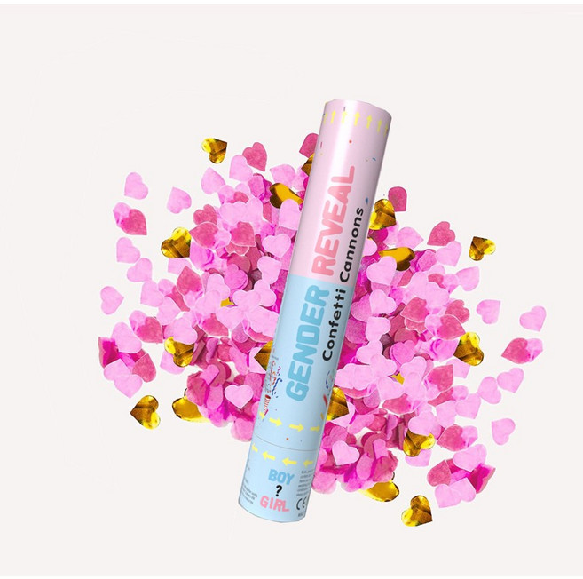 올리브파티 젠더리빌 컨페티 폭죽 성별 확인 베이비샤워 풍선 파티용품, 1개, 단품_핑크