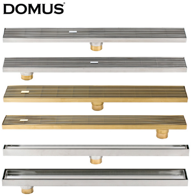 도무스 트랜치 육가 SUS304모음 고급형 정심 편심사이드 600 800 1000 1200 1500 타일매입 역류방지 냄새차단 욕실배수트랩 유가, 트랜치 - 센터형, 1개