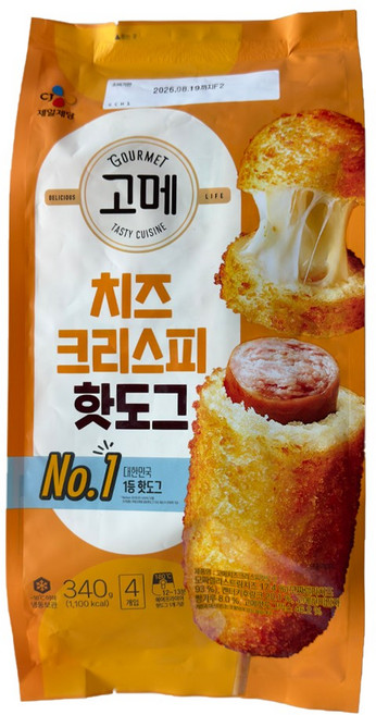 CJ 제일제당고메 치즈 크리스피핫도그425g, 340g, 1개