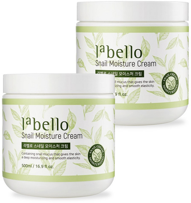라벨로 대용량 달팽이 모이스처 크림, 2개, 500ml