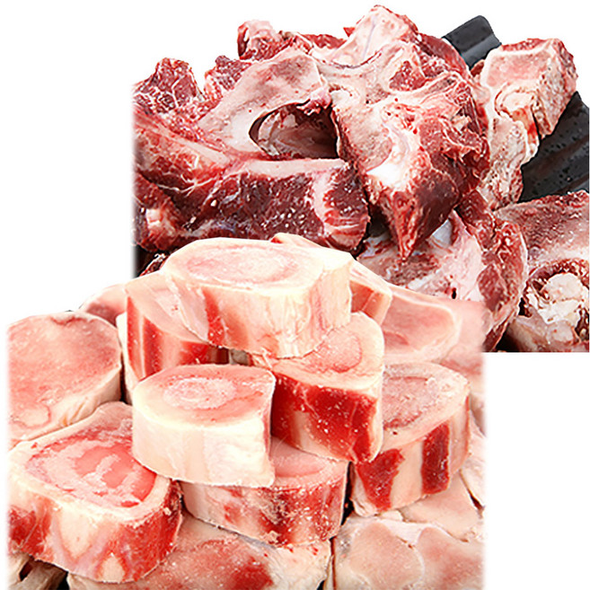 한우 사골3kg 잡뼈1kg 총4kg 실속구성 곰탕 곰국 보신, 2개