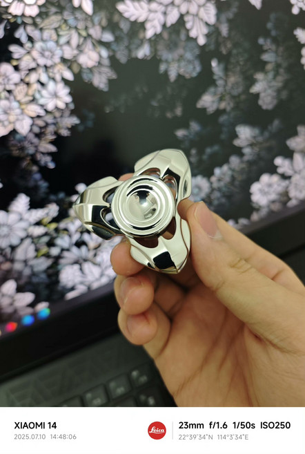 不銹鋼 鏡面拋光 指尖陀螺 無牙仔造型, 如圖所示, 1個
