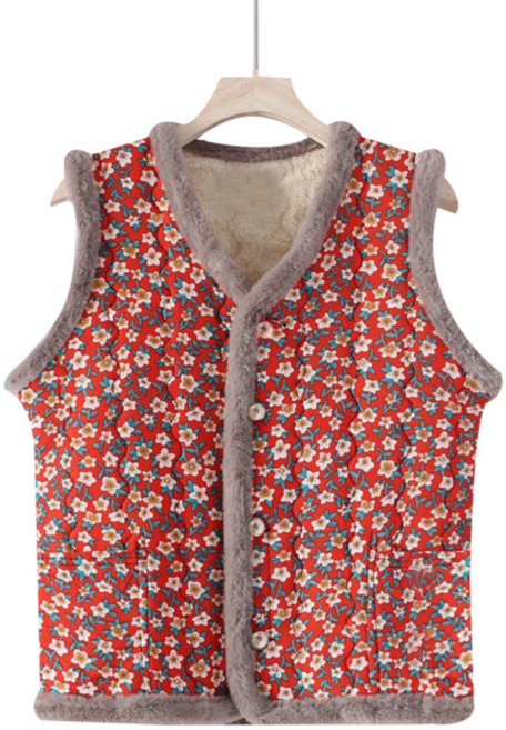 해피유 고급 할머니 조끼 김장조끼 촌캉스