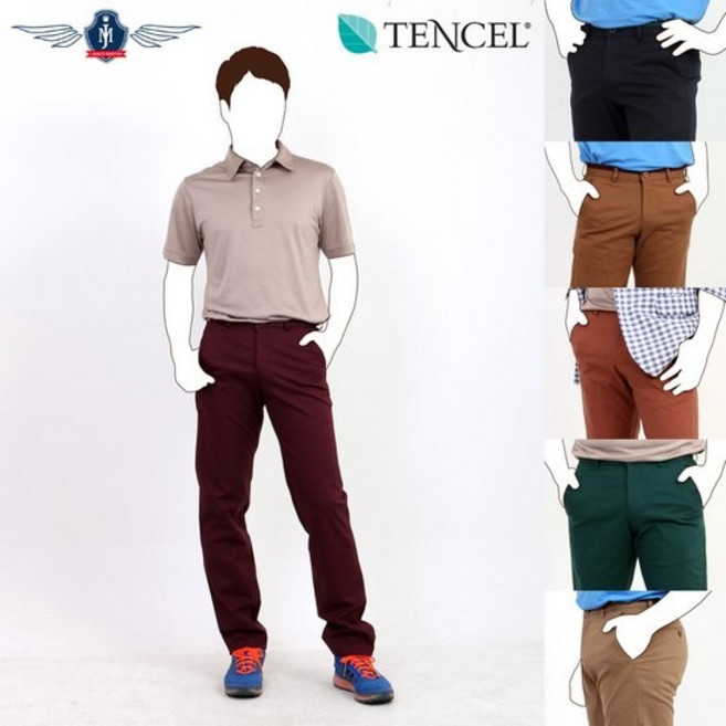 [제임스마틴] 고급 텐셀 스판 배색 디자인 팬츠 ver.3 JMPT14SS-07YTS