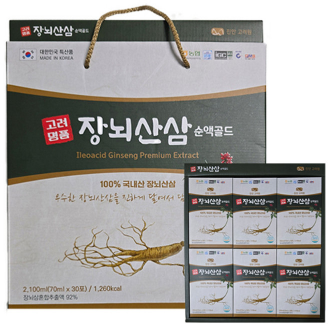 고려명품 장뇌산삼 순액골드, 70ml, 30개