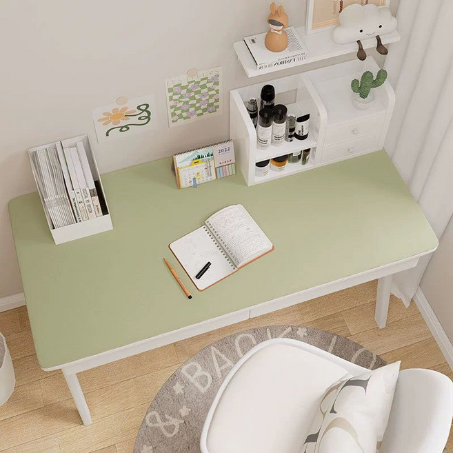 대형 실리콘 매트 책상 가죽 제작 식탁 테이블 방수, 1개, 80x80cm, 아보카도그린