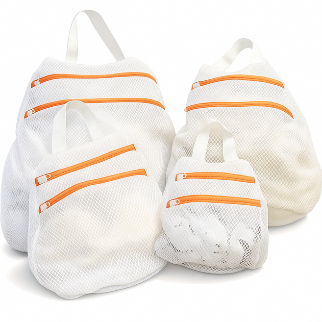 더블지퍼 핸들 세탁망 [기숙사 필수템], 1개