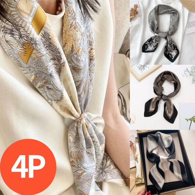 데이그린 여성 데일리 스카프 4P