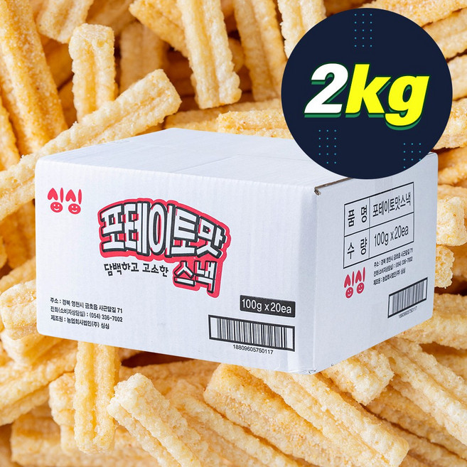 단무)싱싱포테이토맛스낵100g20입, 1개, 100g