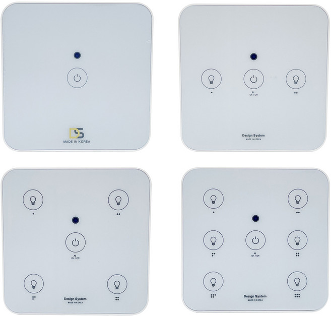 DS 스마트 무선 터치 스위치전등 스마트 무선 스위치 멀티페어링 터치식, 6구, 1개