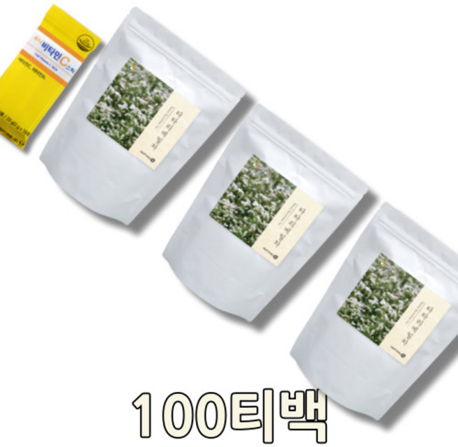 쓴메밀차 매밀차 카페인없는차 타타리메밀 흑메밀차 타타리메밀차 타타리, 3개, 100개입, 1.2g