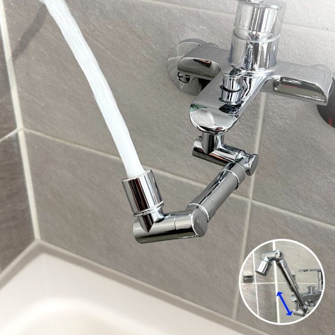 리빙하우 1440도 회전 각도조절 길이확장 수도꼭지 워터탭, 1개