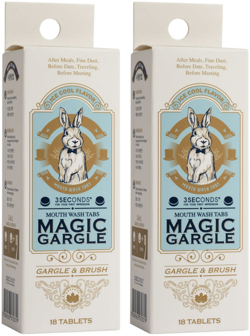 쓰리세컨즈 매직가글 아이스쿨 18p, 15.4g, 2개