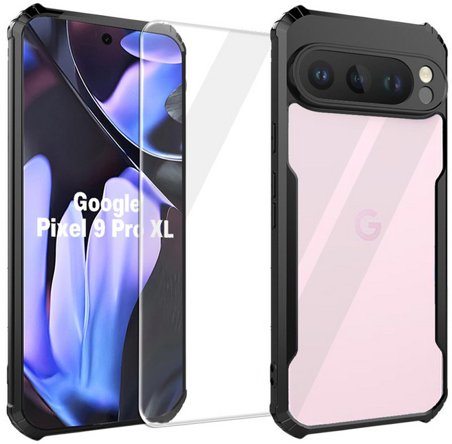 구글 픽셀9 프로 XL 올인원 케이스 + 액정강화 방탄유리 필름